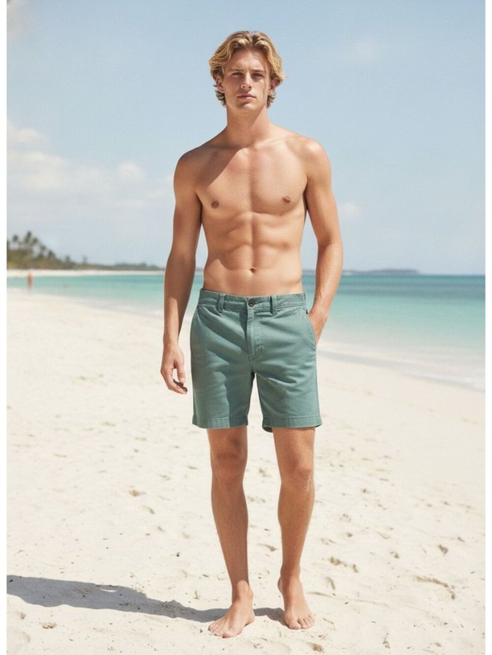 J.Crew Mens 5" Inseam Green Cotton Blend Chino Shorts*Size 29*Stylish*Preppy*EUC